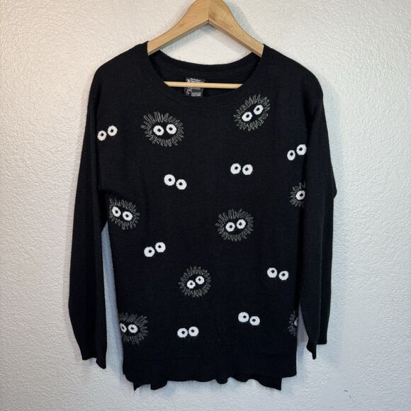 Her Universe Sweaters - Her Universe Sweater Women S Black Knit My Friend Totoro Japanese Anime Ghibli